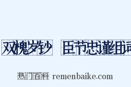 双槐岁钞·臣节忠谨组词是什么意思的图片